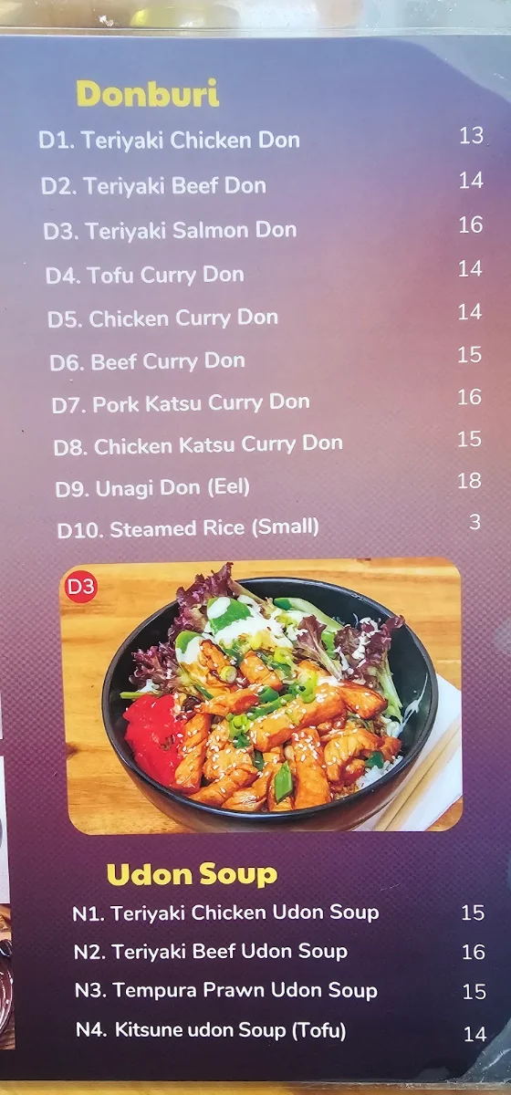 Menu, Maki Magic