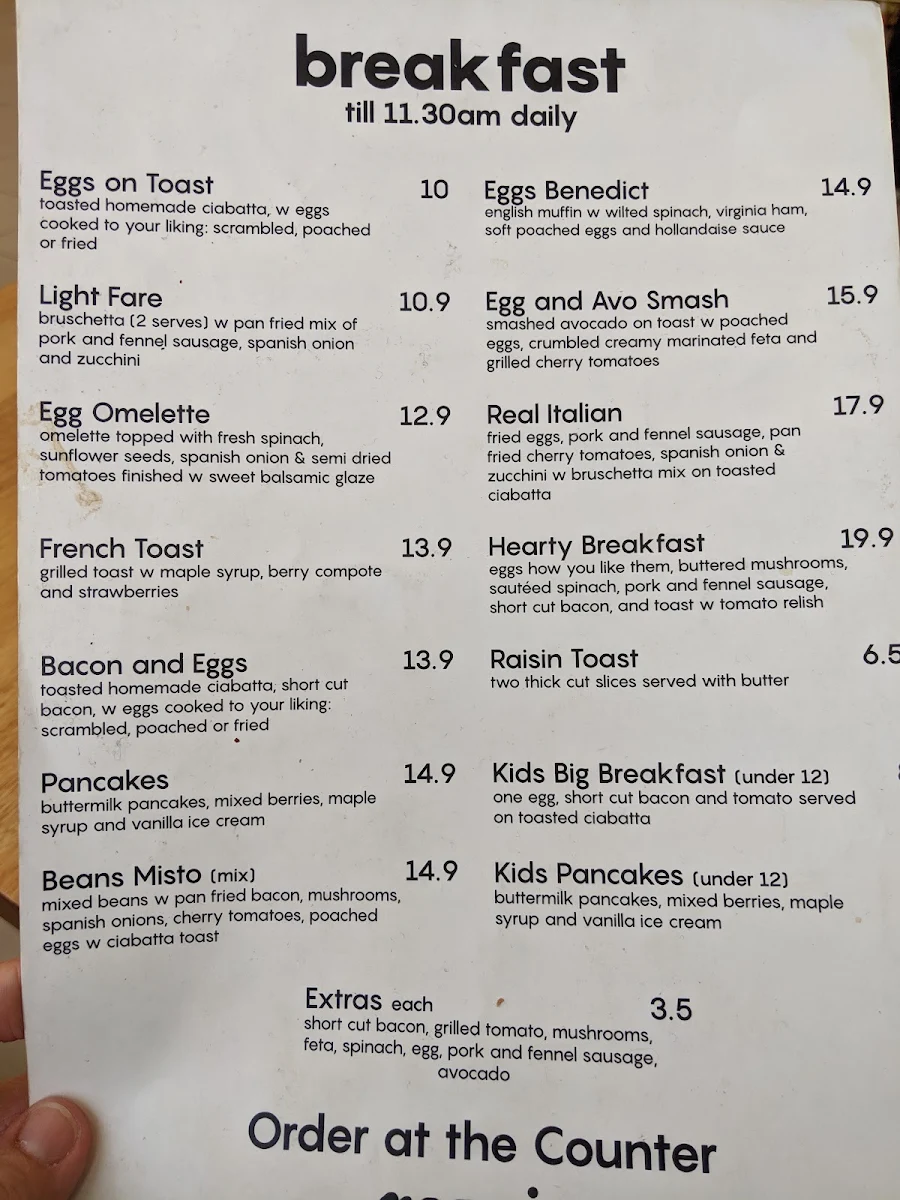 Menu, Rozzis Frankston