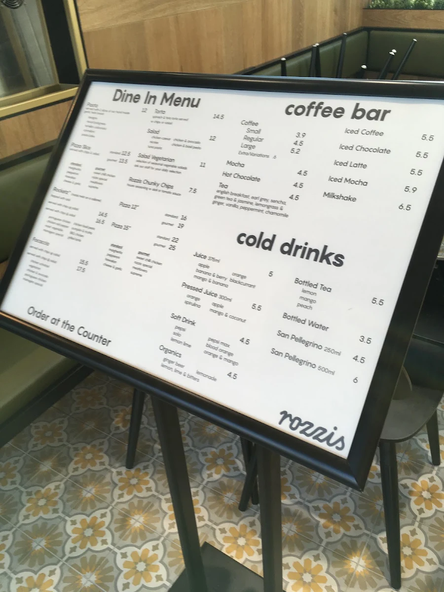 Menu, Rozzis Frankston