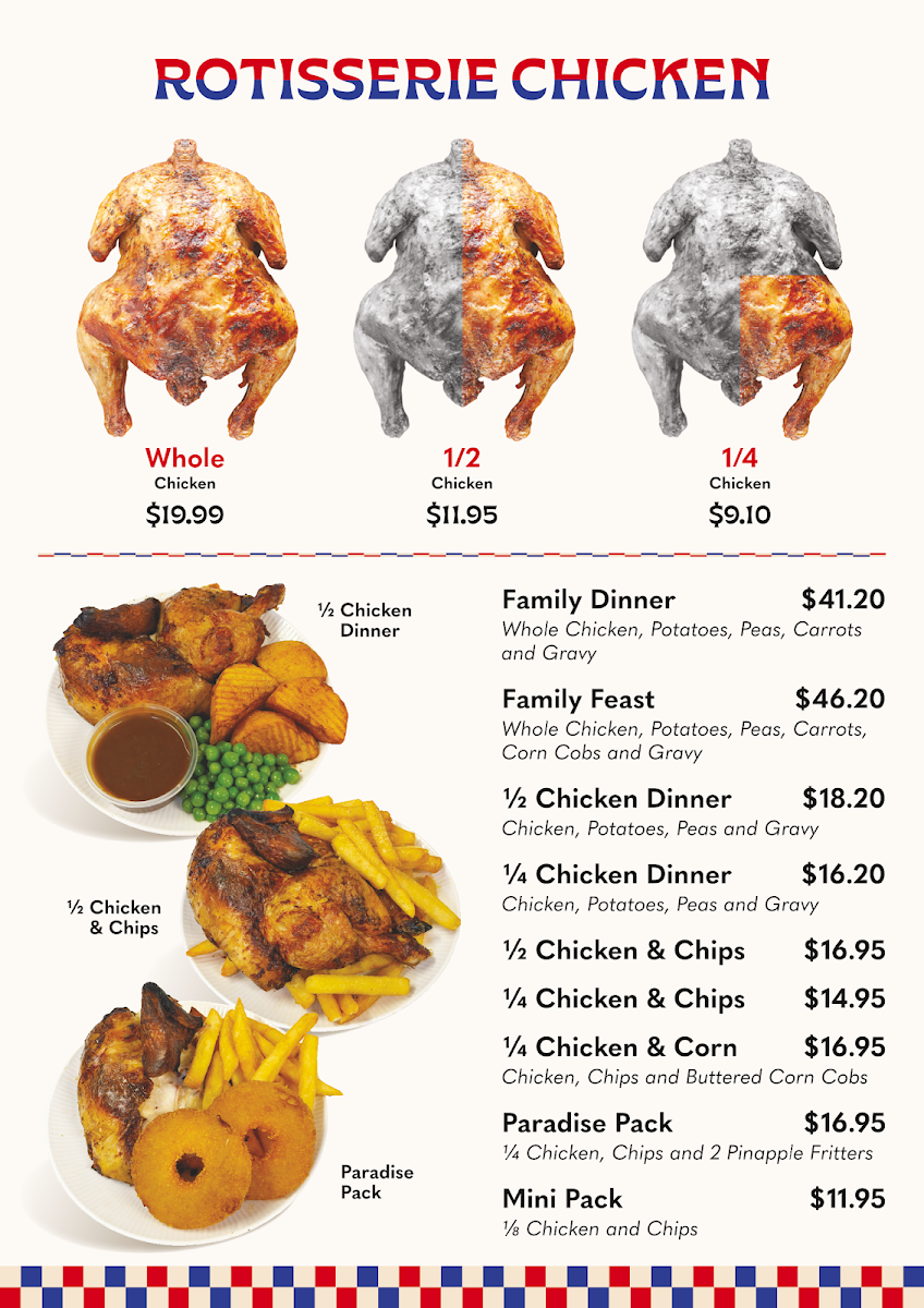 Menu, Metro Chicken Coffee & Takeaway