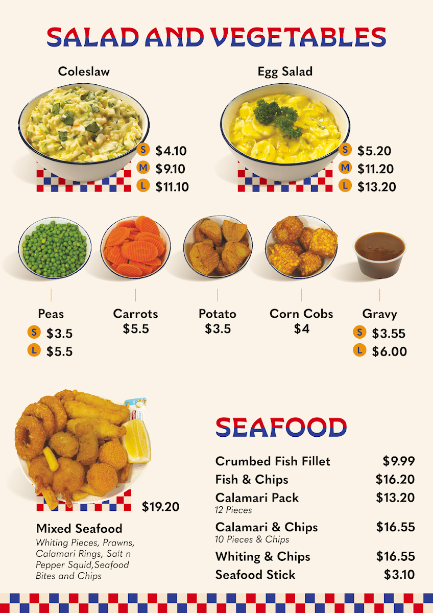 Menu, Metro Chicken Coffee & Takeaway