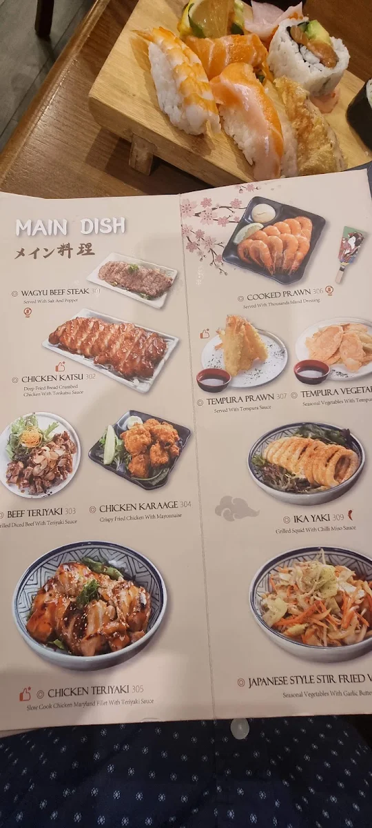 Menu, Oshima Beaumaris All You Can Eat