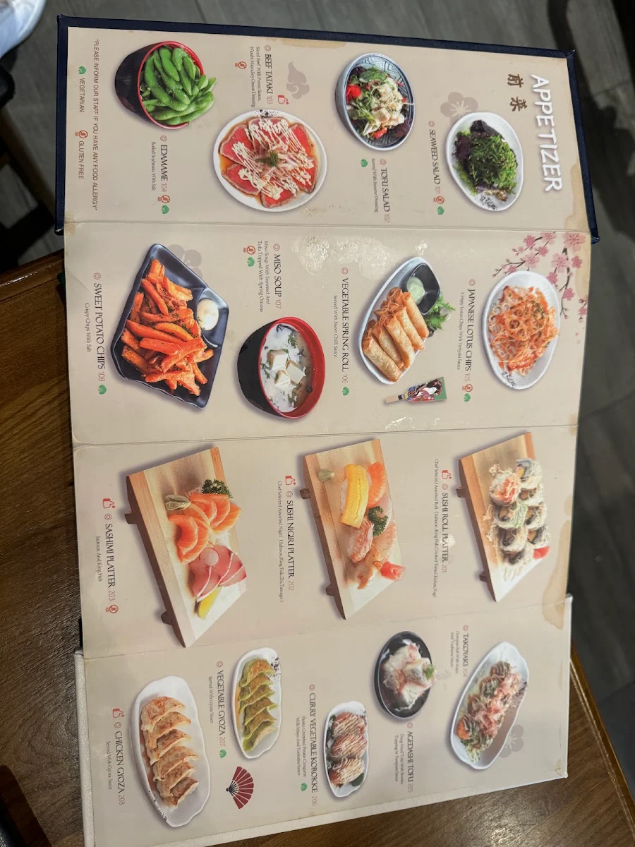 Menu, Oshima Beaumaris All You Can Eat