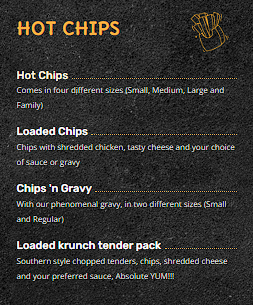 Menu, Texas Charcoal Chicken