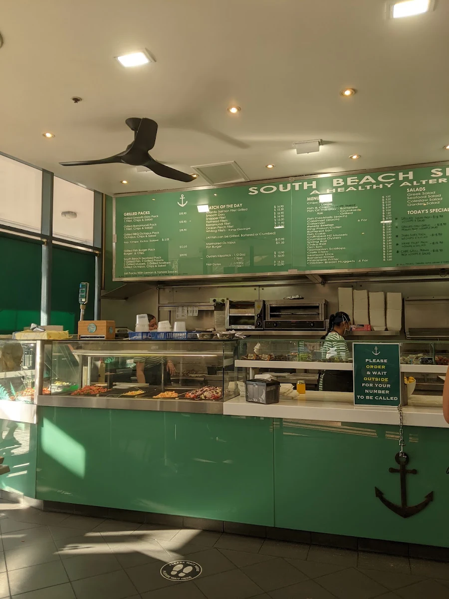 Menu, South Beach Seafood Co Cronulla