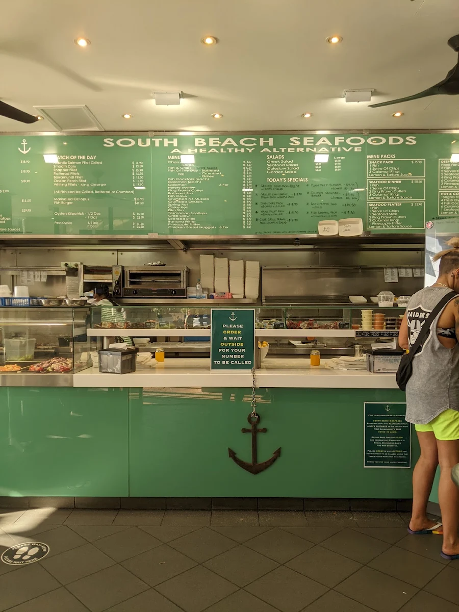 Menu, South Beach Seafood Co Cronulla