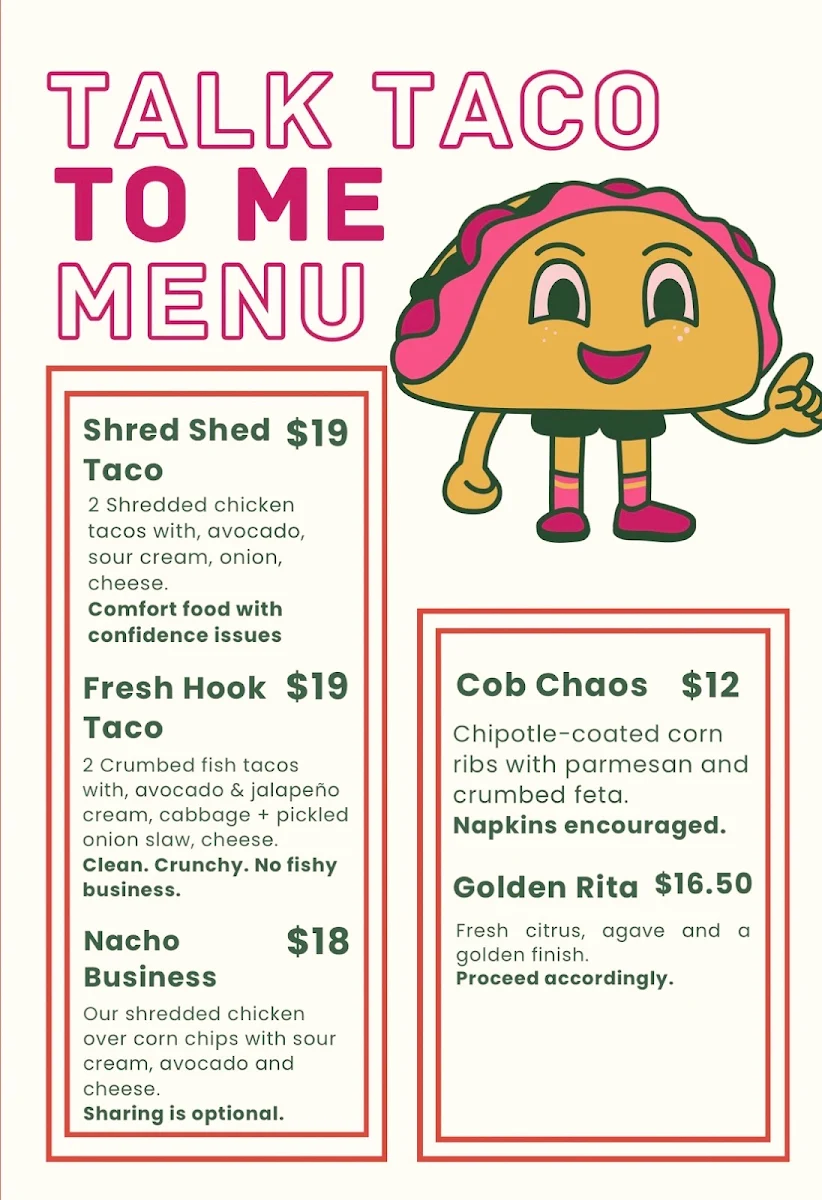Menu, Fish & Fowl Co
