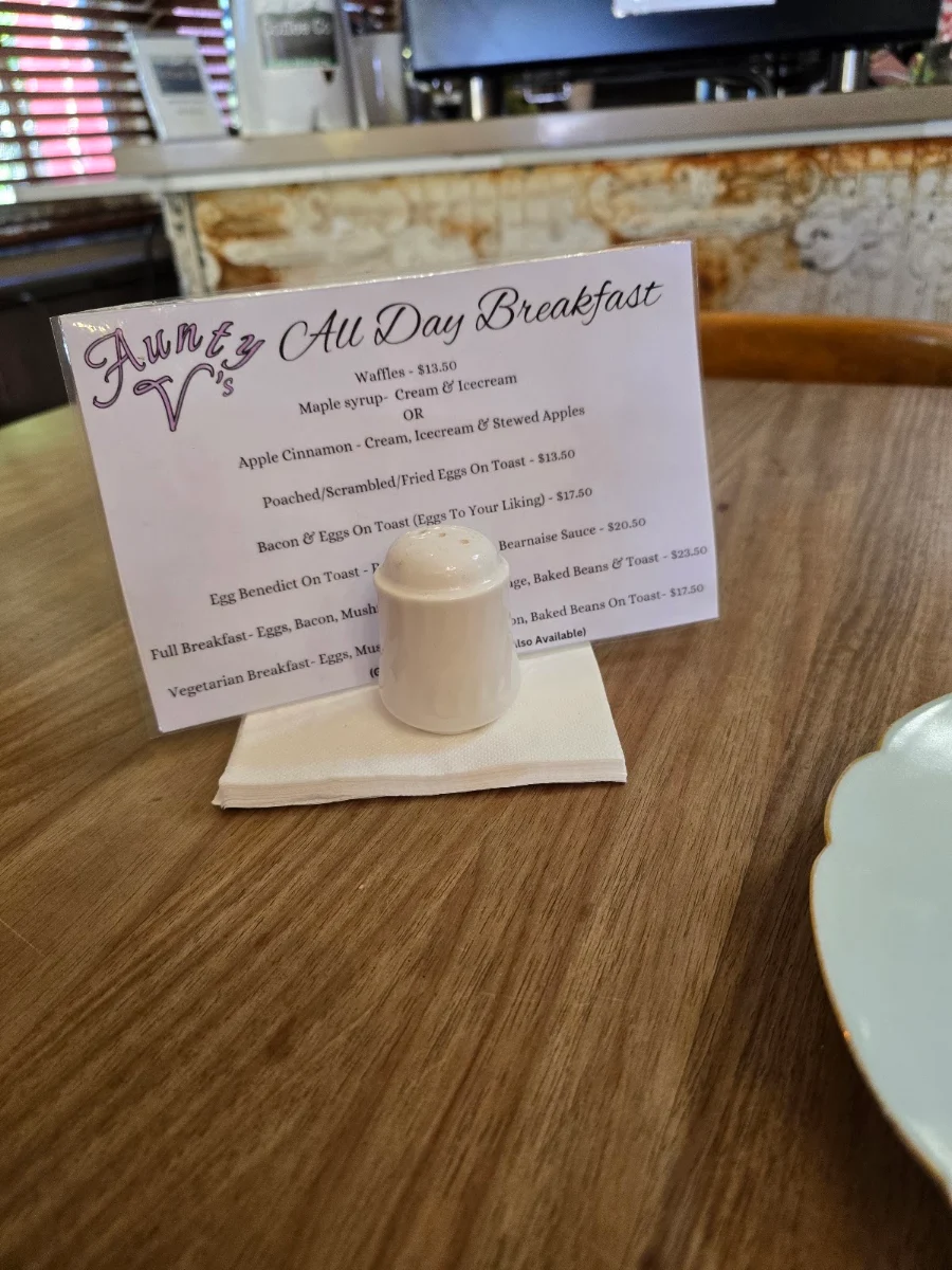 Menu, Hamilton Inn Cafe and Accommodation