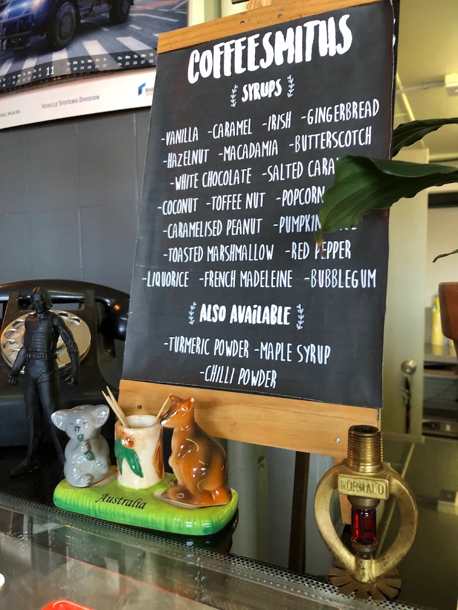 Menu, Coffeesmiths Espresso Bar Archerfield
