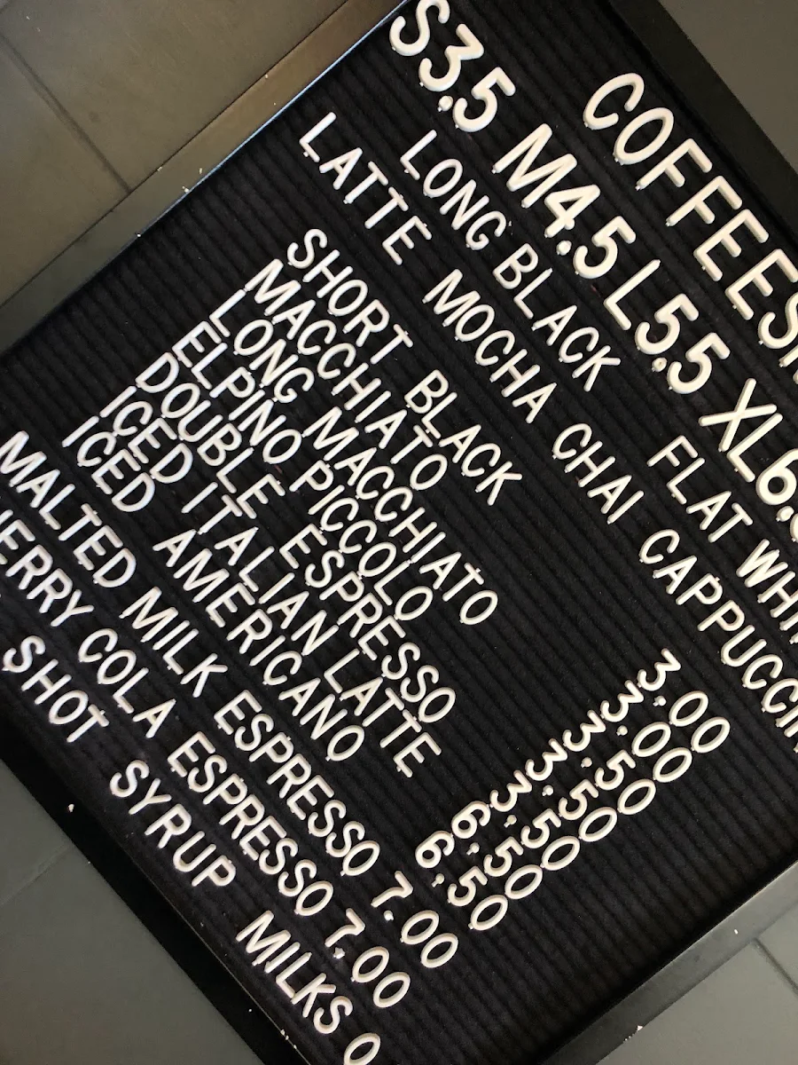 Menu, Coffeesmiths Espresso Bar Archerfield