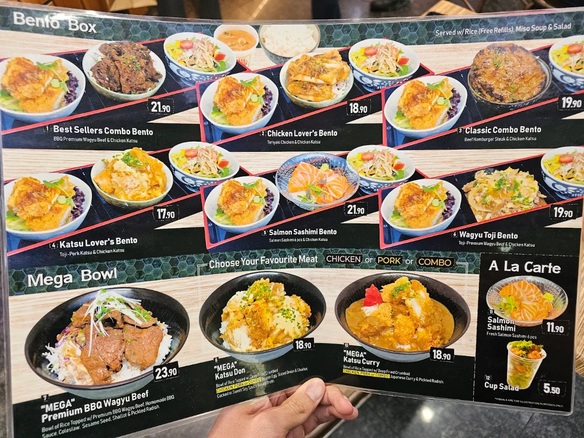 Menu, Oiden Bowl Bar