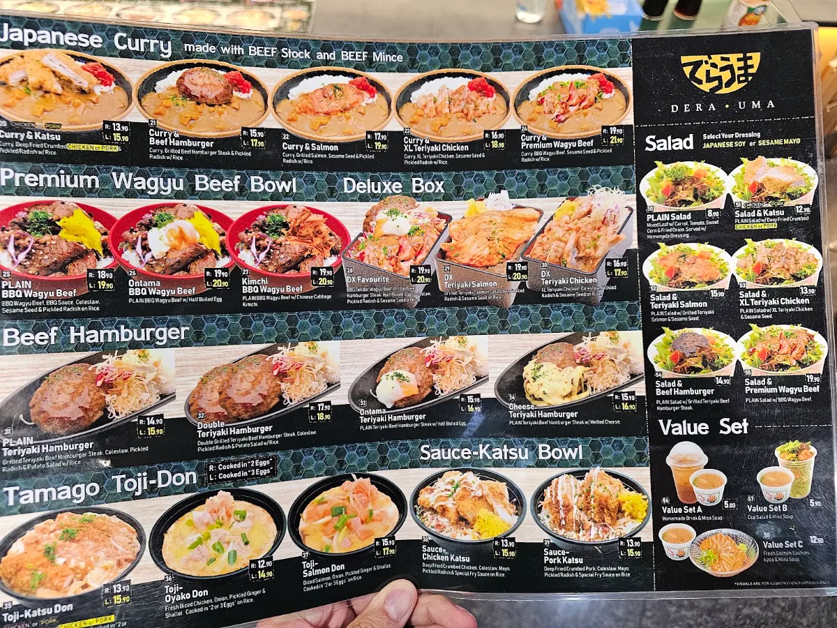 Menu, Oiden Bowl Bar