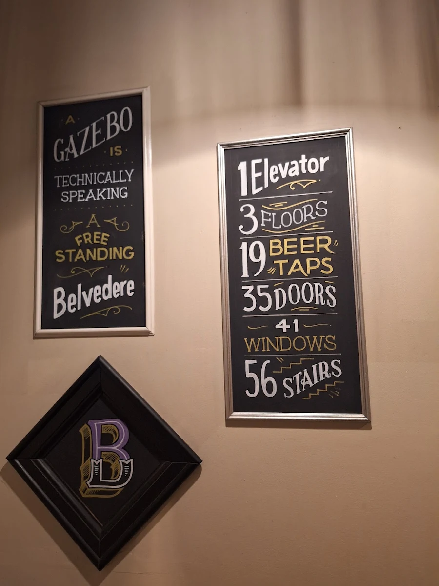 Menu, The Belvedere Hotel