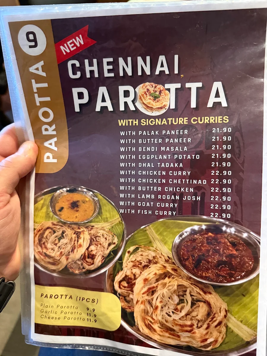 Menu, Villas Restaurant & Bar