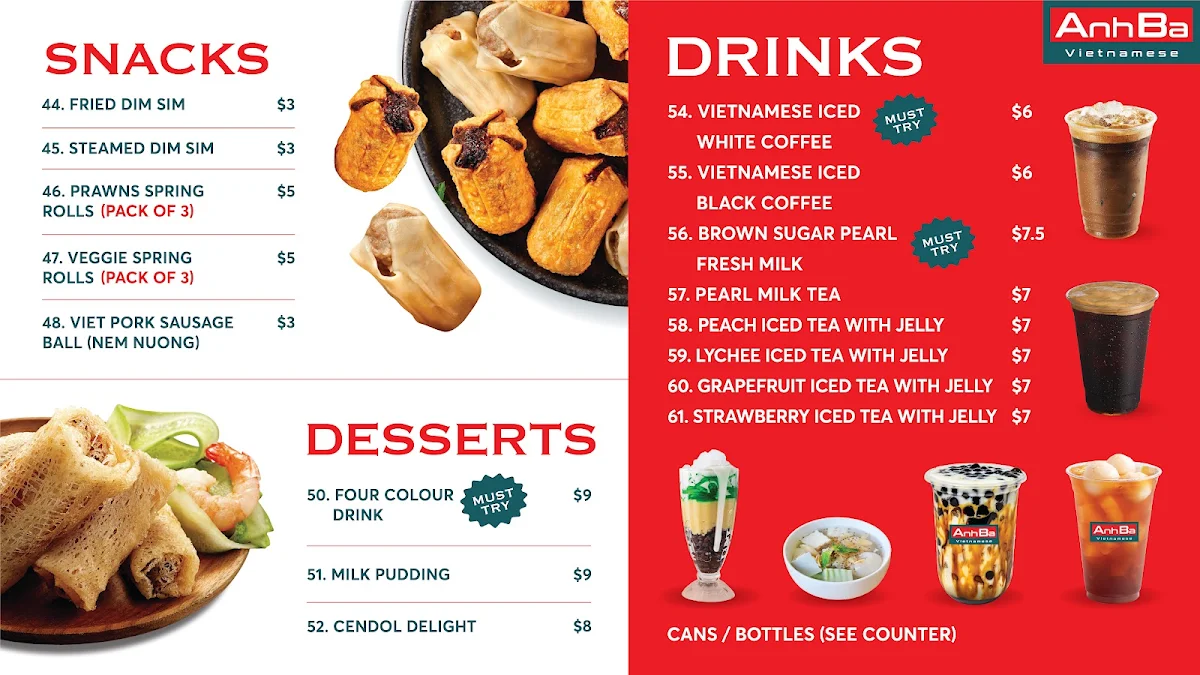 Menu, Anh Ba Vietnamese