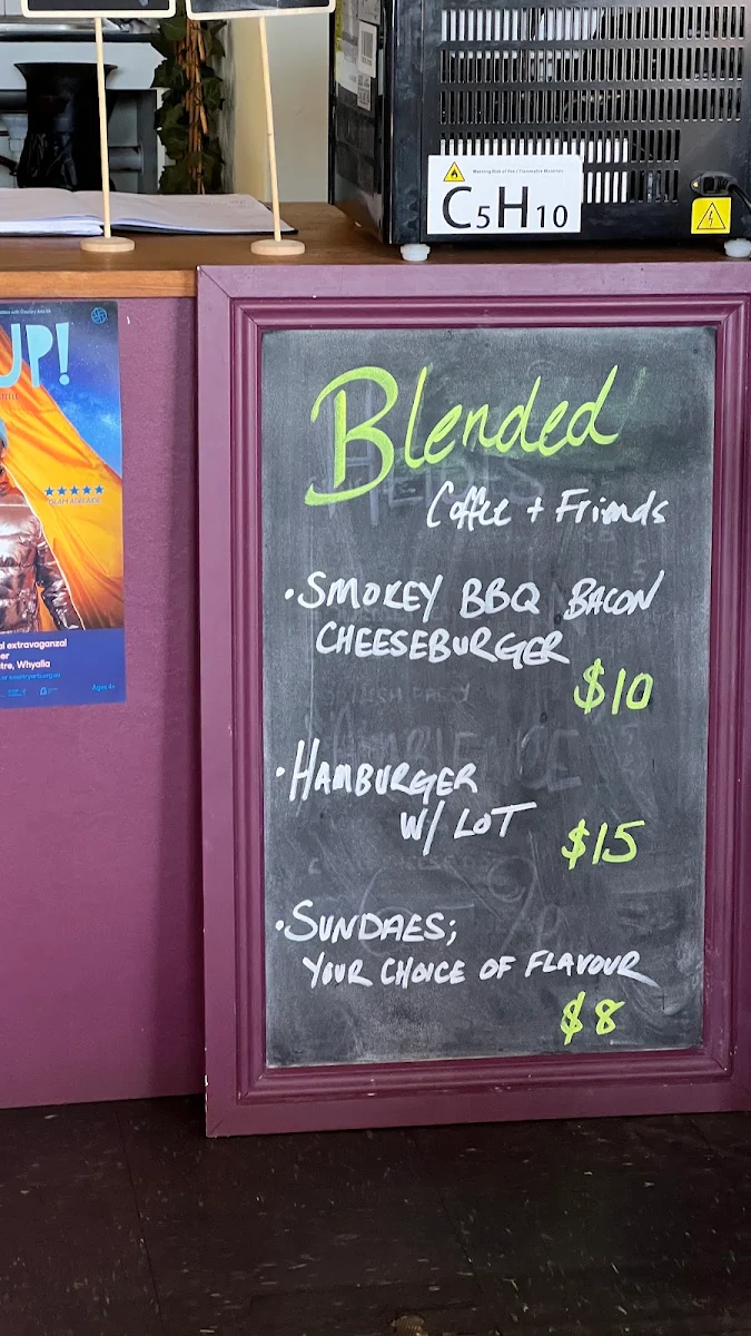 Menu, Blended Cafe