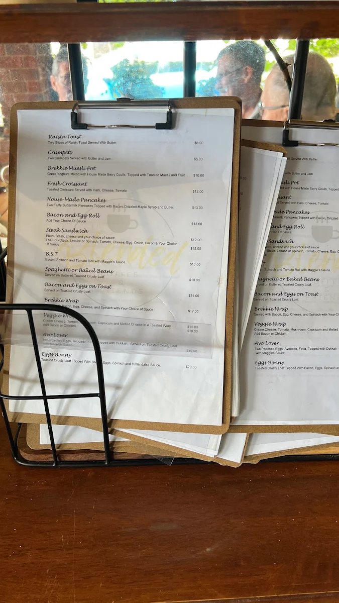 Menu, Blended Cafe