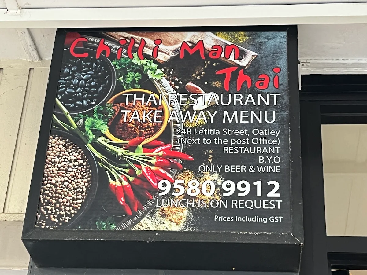 Menu, Chili Man Thai