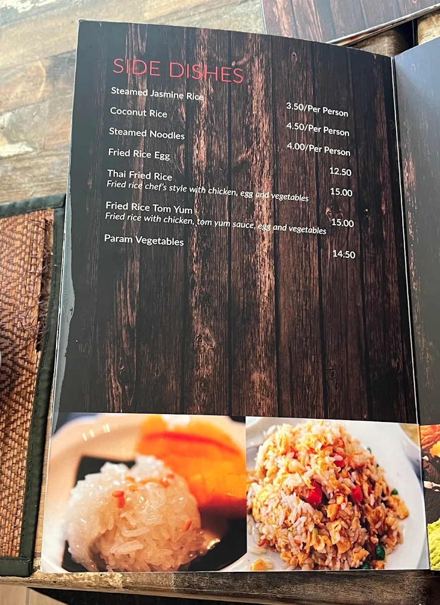 Menu, Chili Man Thai
