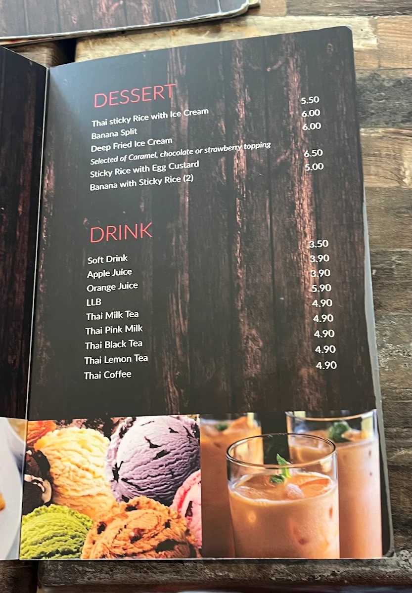 Menu, Chili Man Thai