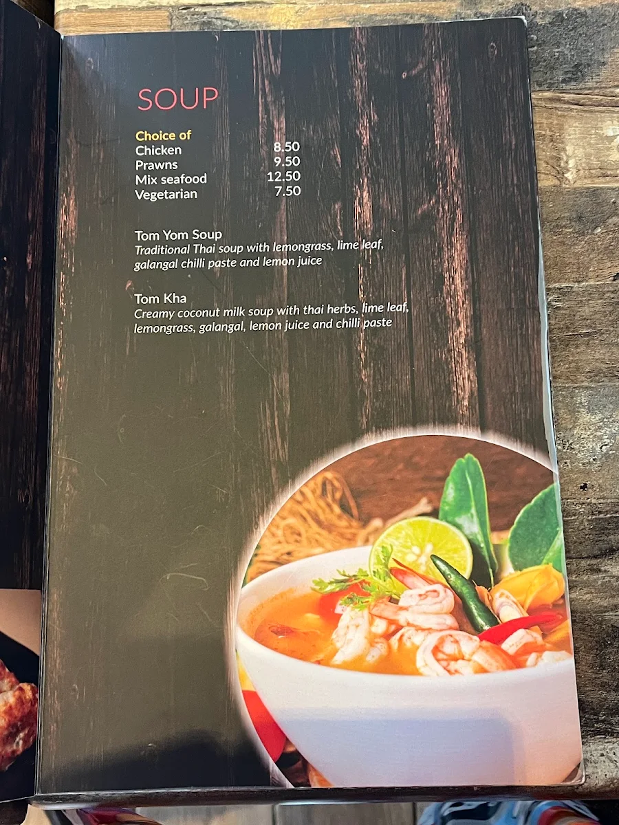 Menu, Chili Man Thai