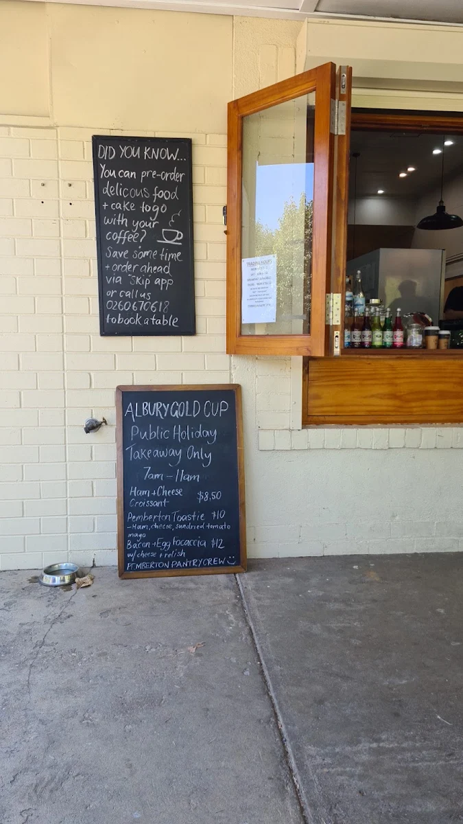Menu, Pemberton Pantry