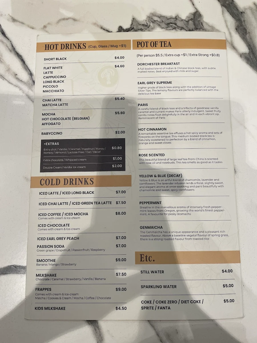 Menu, Passiontree Velvet