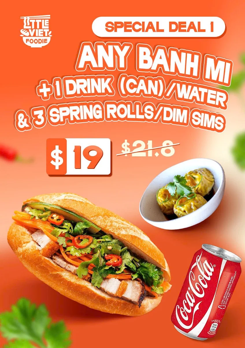Menu, Little Viet Foodie Findon