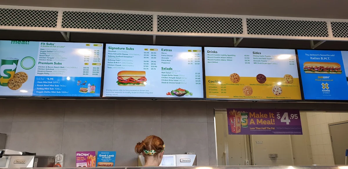 Menu, Subway
