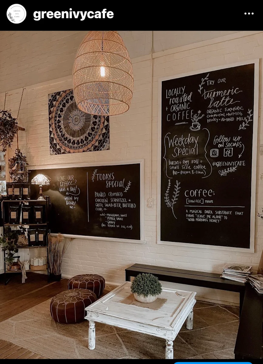 Menu, Green Ivy Cafe & Catering