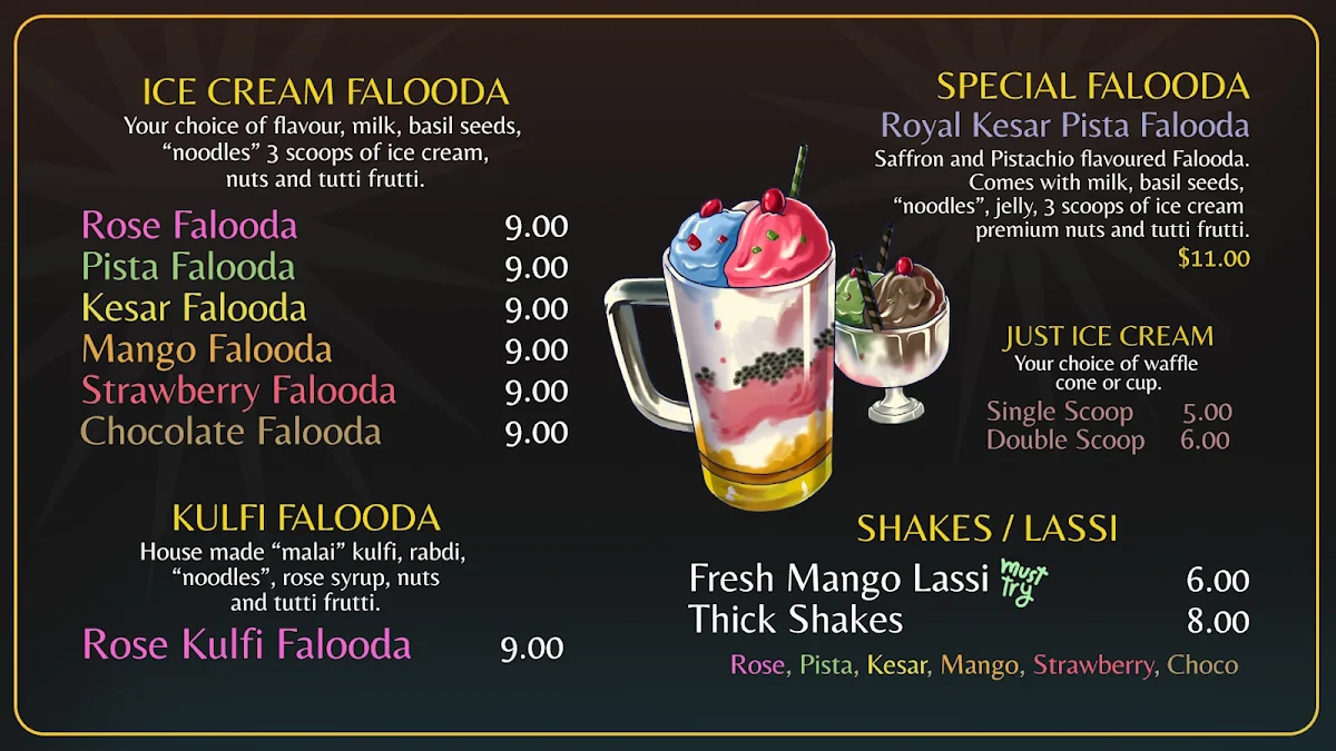 Menu, Zabardast (Paan, Kulfi & Falooda)
