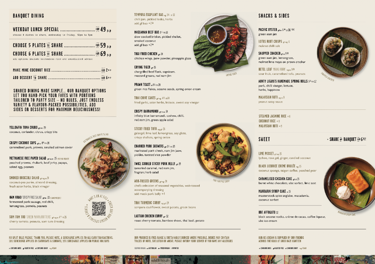 Menu, Rice Paper Scissors