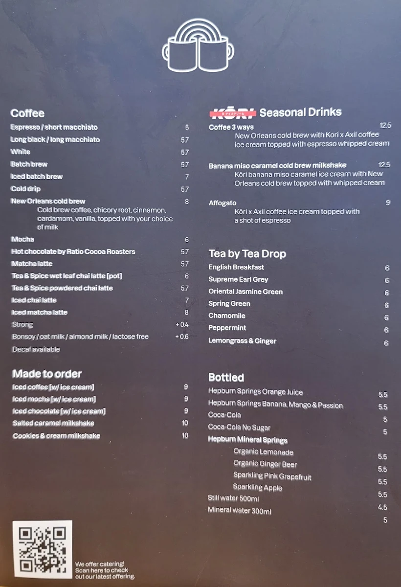 Menu, Axil
