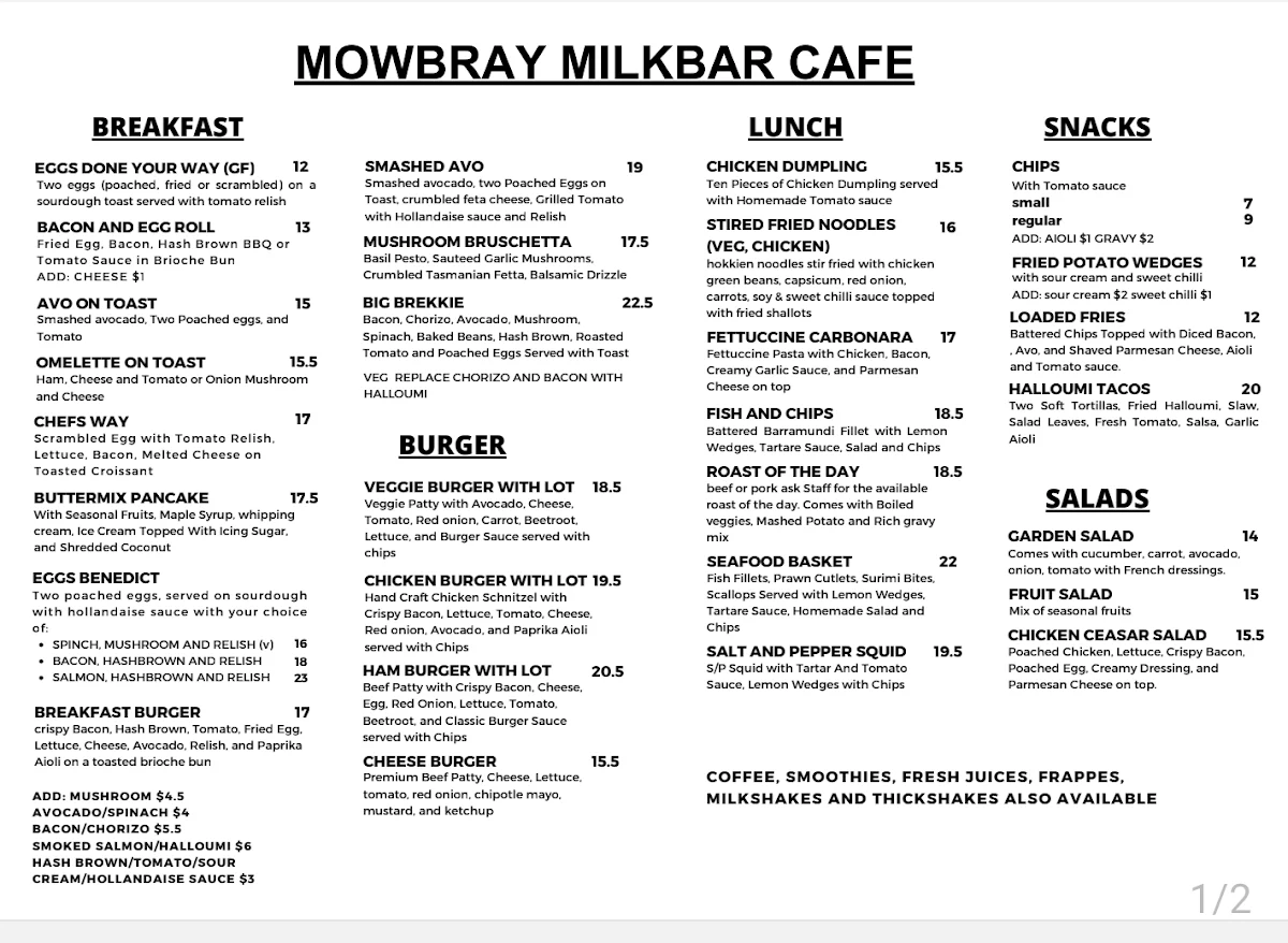 Menu photo 1