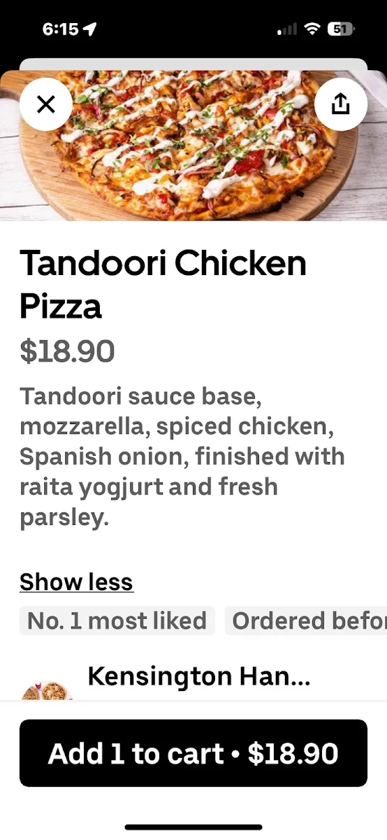 Menu, Crisp Pizza