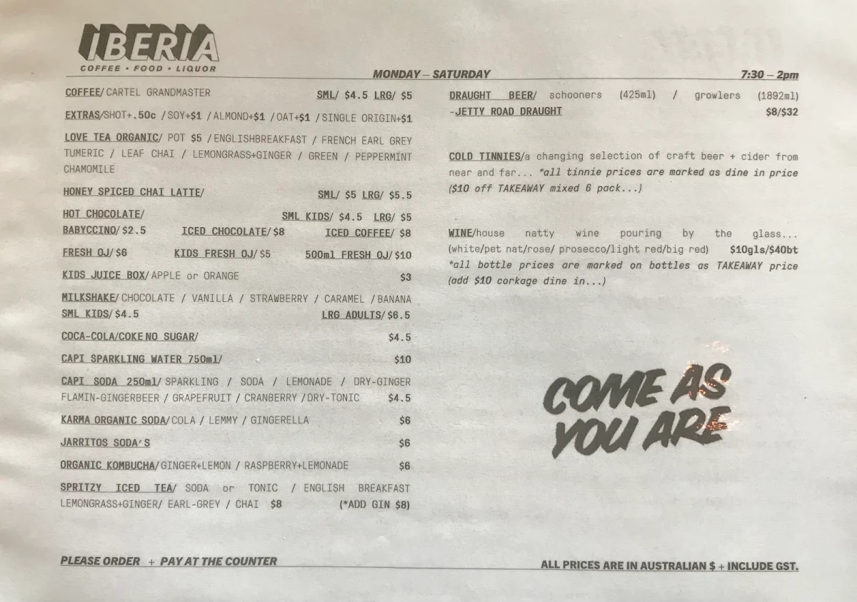Menu, MANO DELI
