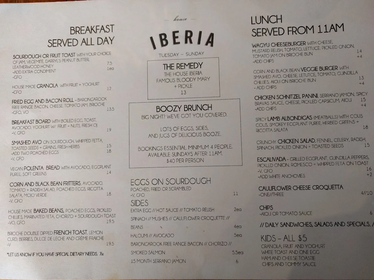 Menu, MANO DELI