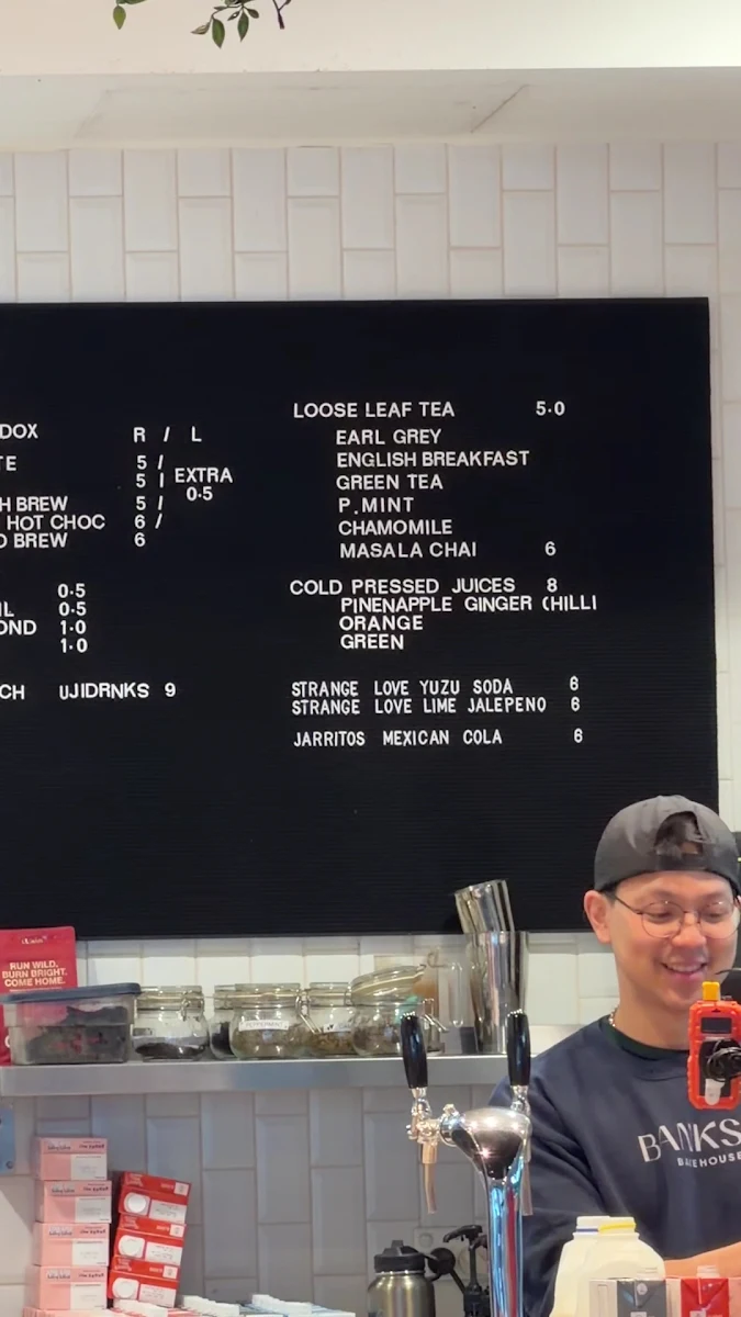 Menu, Banksia Bakehouse