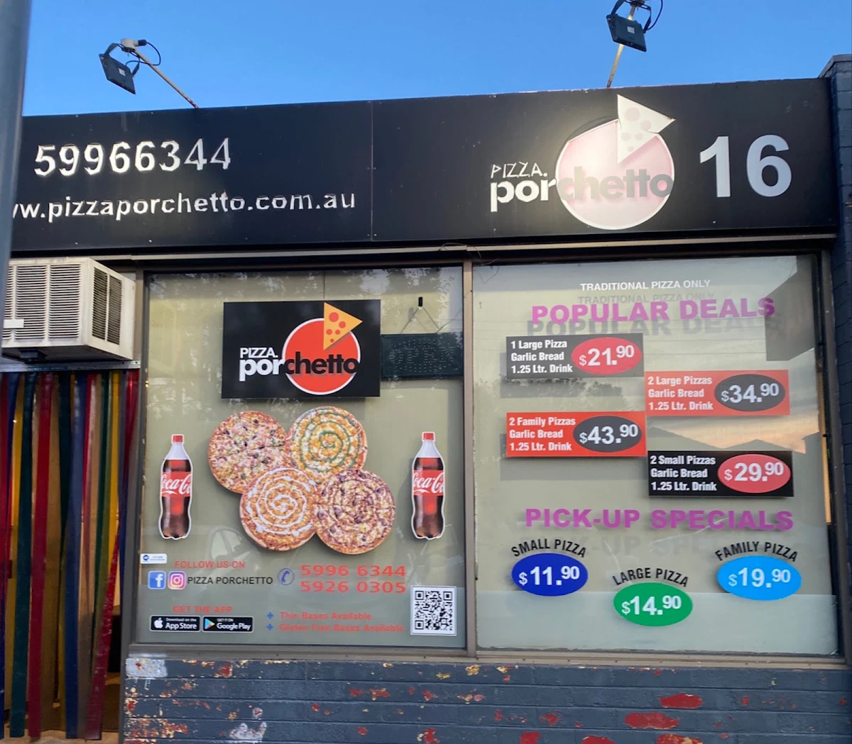 Menu, Pizza Porchetto Cranbourne