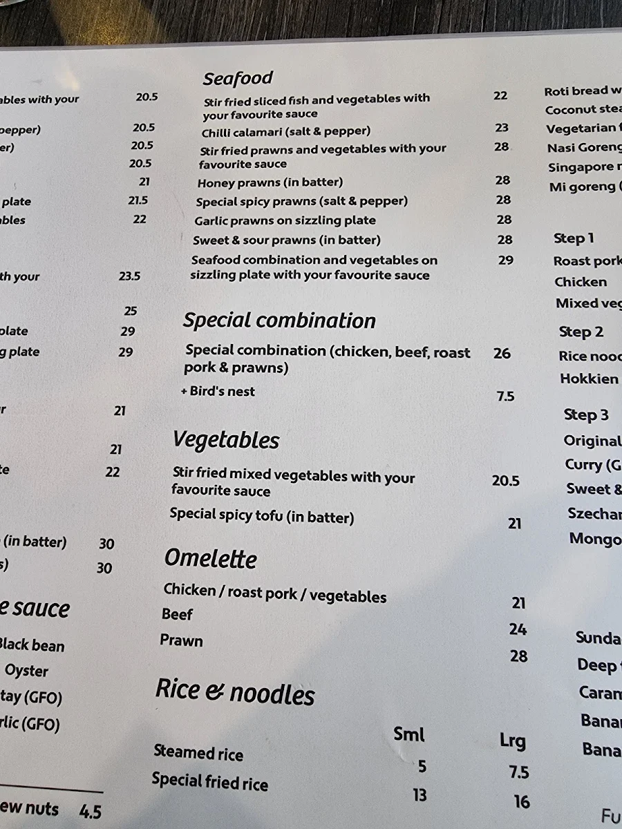 Menu, Bambu Bali