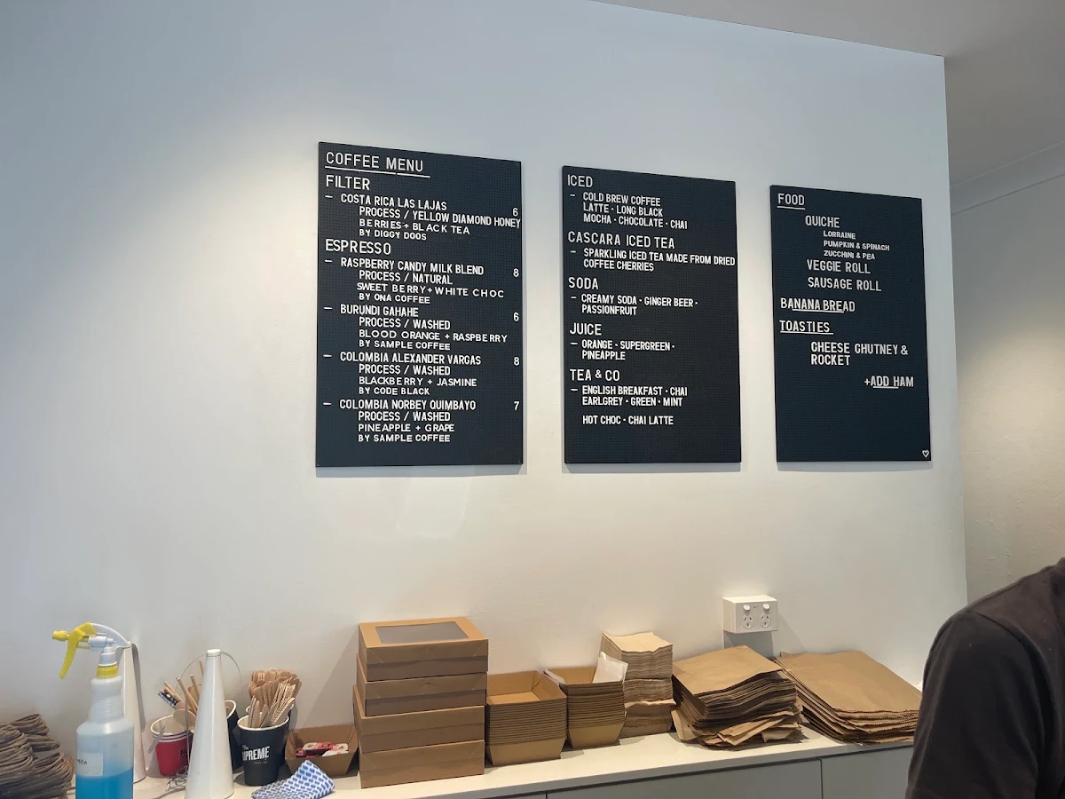 Menu, Mr. Sister Coffee Speers Point