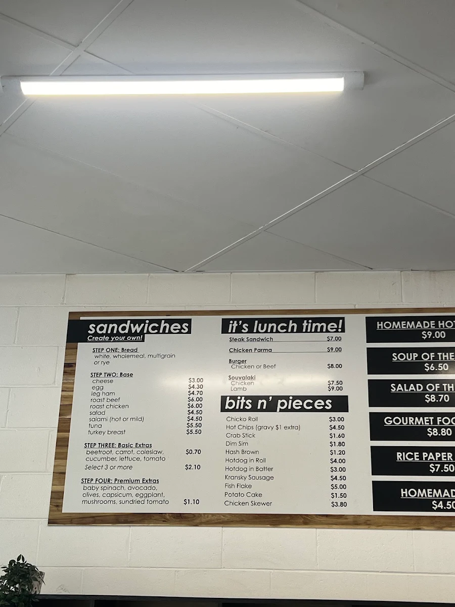 Menu, HM Wrap & Roll