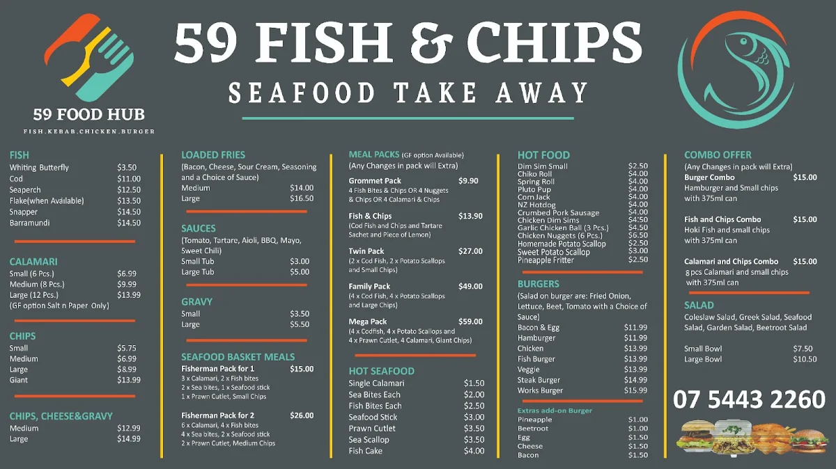 Menu, 59 Fish