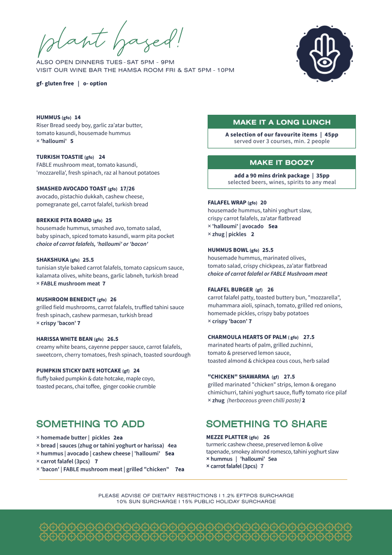 Menu, NAÏM