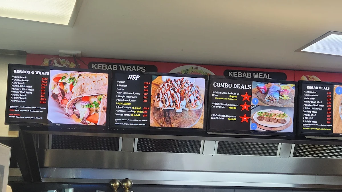 Menu, Kuz's Kebabs