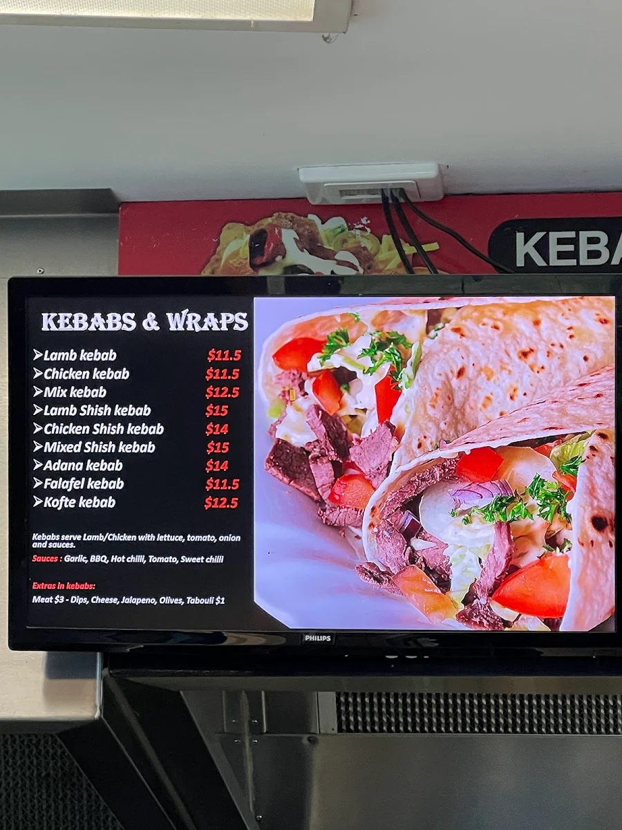 Menu, Kuz's Kebabs
