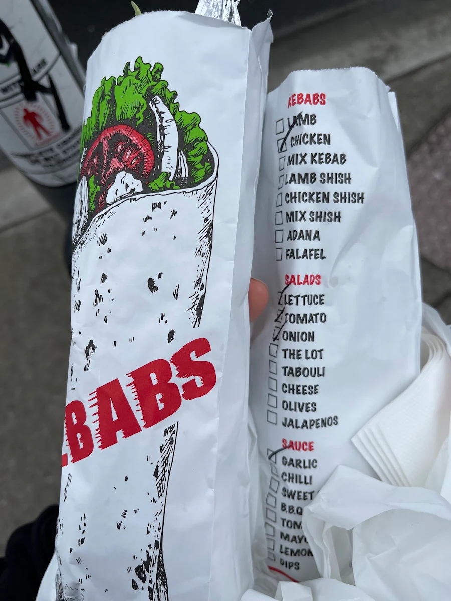 Menu, Kuz's Kebabs