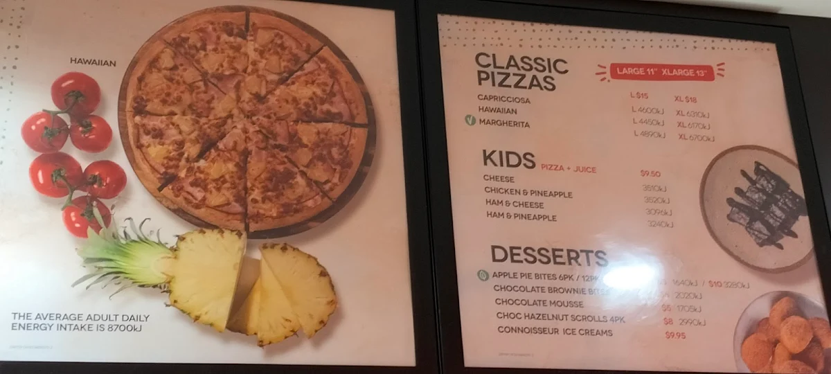 Menu, Crust Pizza Brunswick