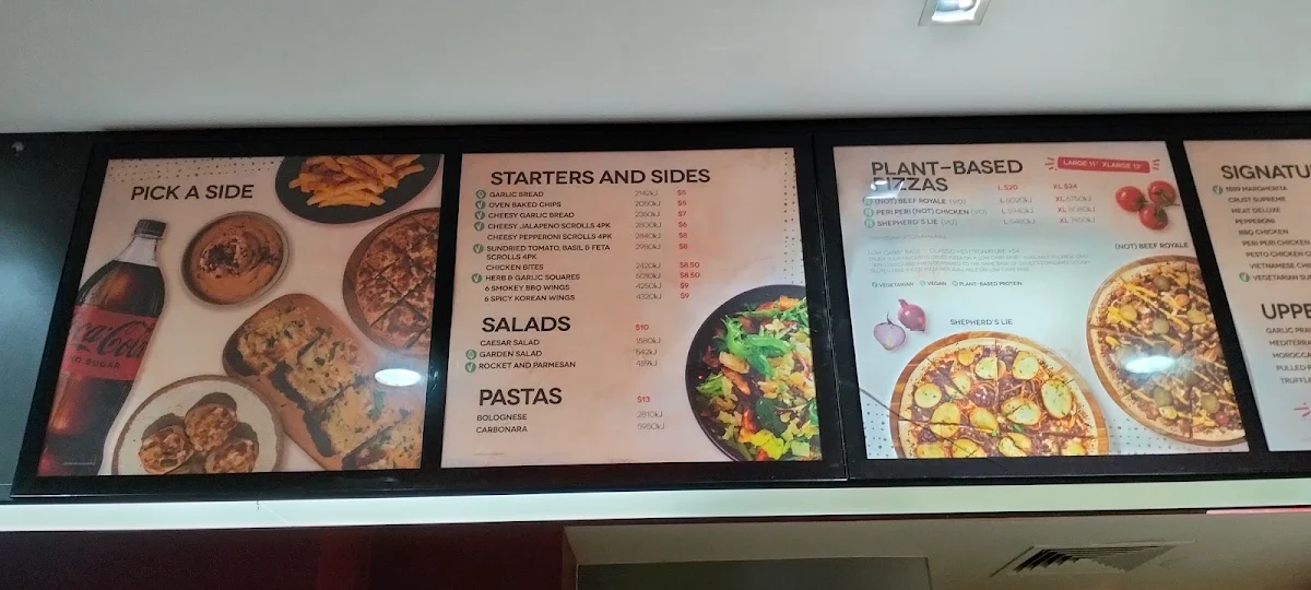 Menu, Crust Pizza Brunswick
