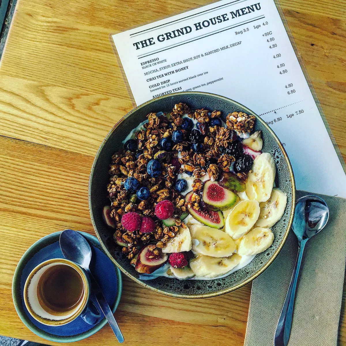 Menu, The Grind House Drummoyne